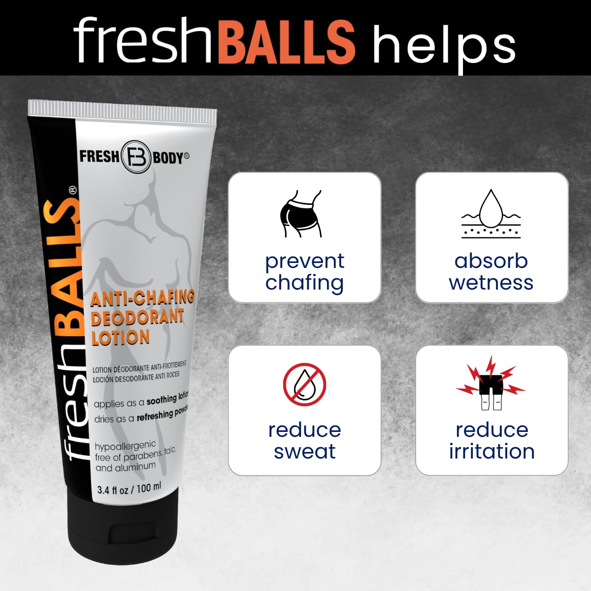 Fresh Body Fresh Balls intimate deodorant cream texture transforming to powder on hands