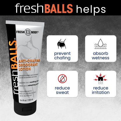 Fresh Body Fresh Balls intimate deodorant cream texture transforming to powder on hands