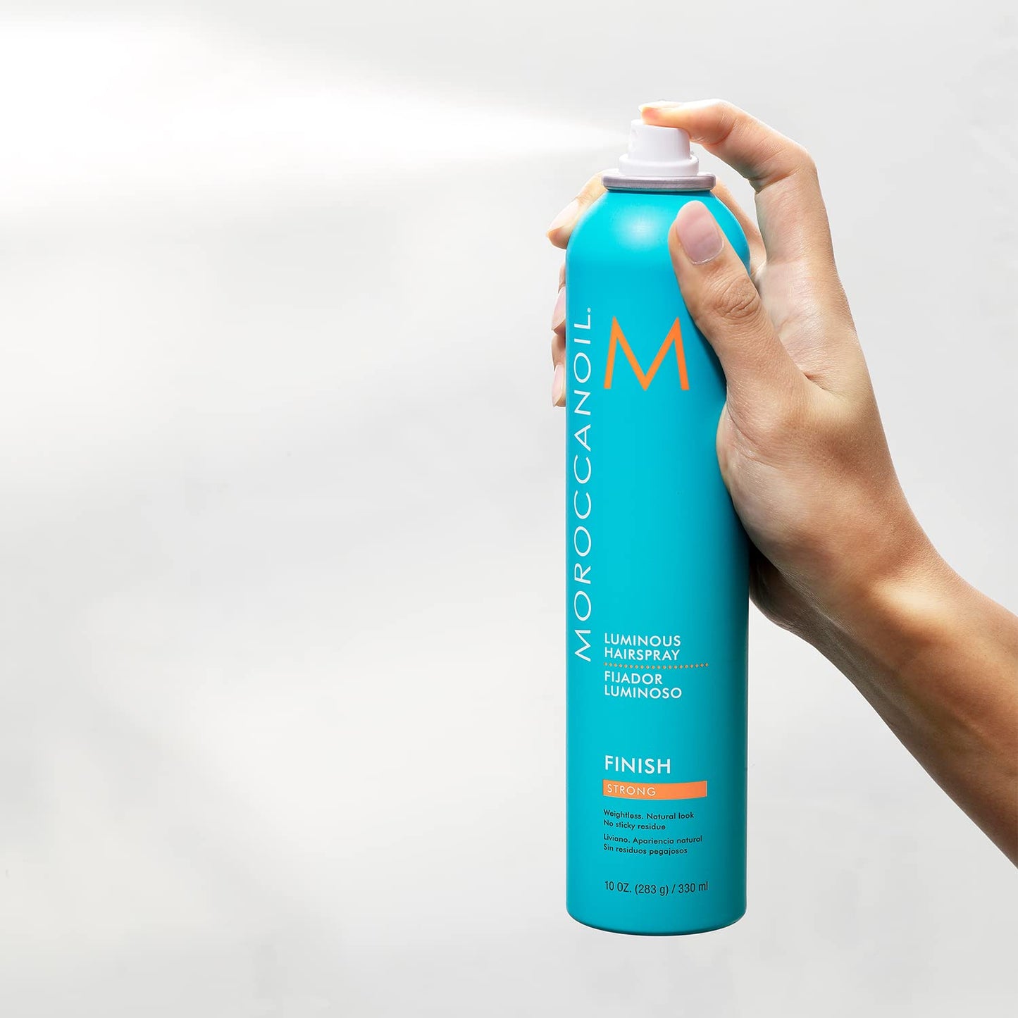 Moroccanoil professional styling product details and directions on bottle back