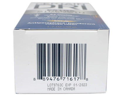Authentic imported Certain Dri clinical strength solid deodorant packaging for long lasting protection