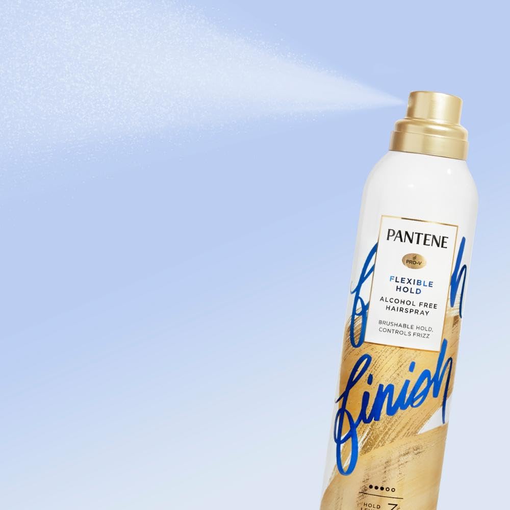 Fine aerosol mist nozzle of Pantene Airspray for smooth soft finish styling