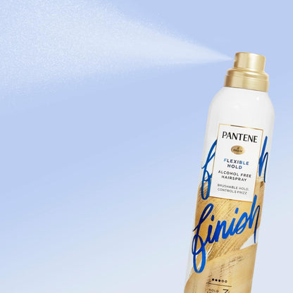 Fine aerosol mist nozzle of Pantene Airspray for smooth soft finish styling