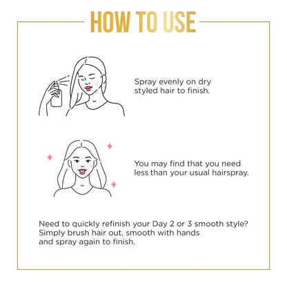 Side angle view of Pantene Pro-V seven fluid ounce frizz control spray packaging