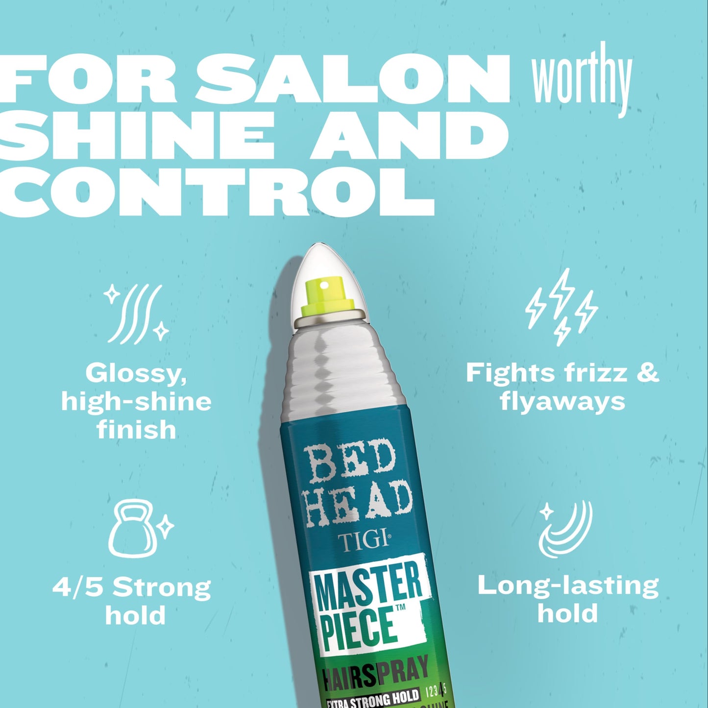 Authentic USA imported TIGI extra hold shine spray for premium hair care