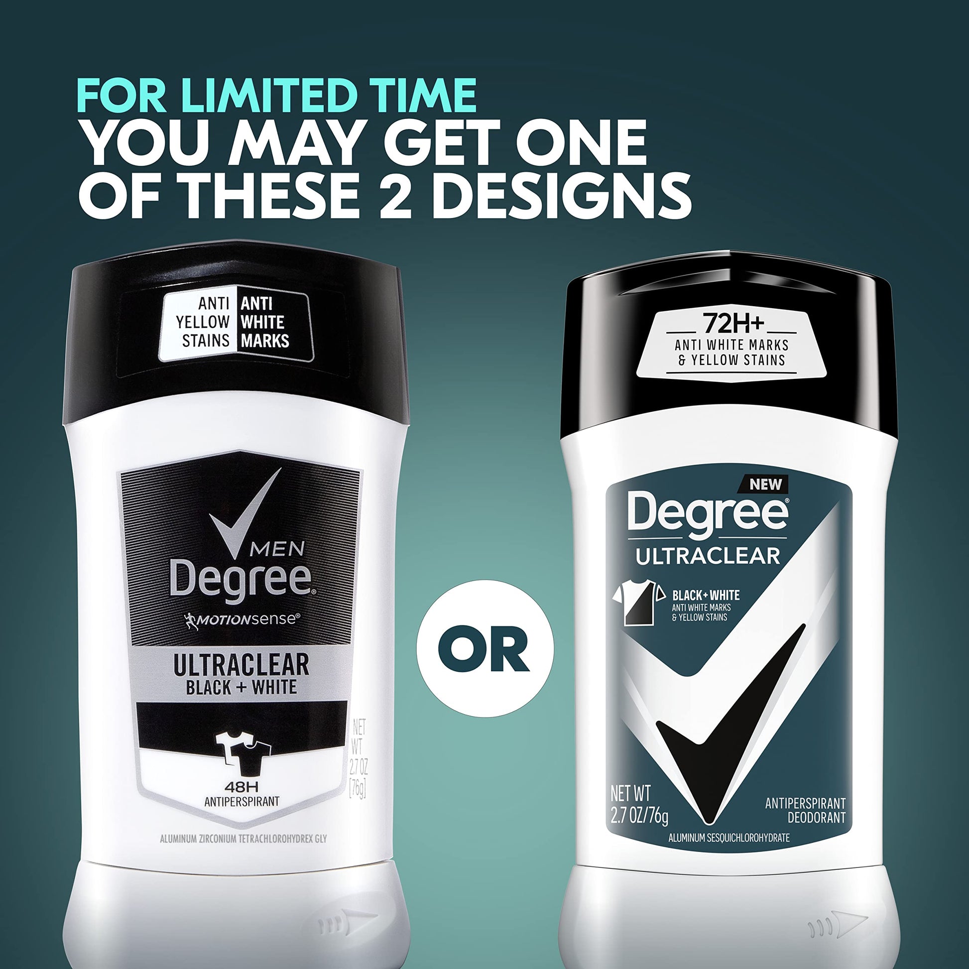 Degree Driftwood scent antiperspirant for men seventy two hour sweat protection