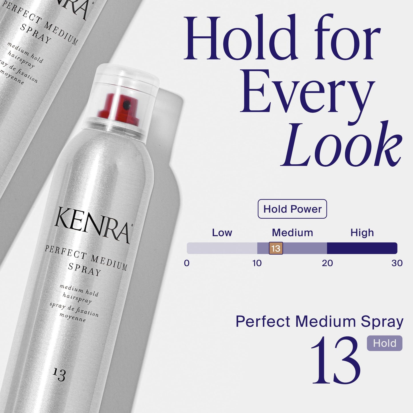 Back label of Kenra Perfect Medium Spray showing directions and ingredients