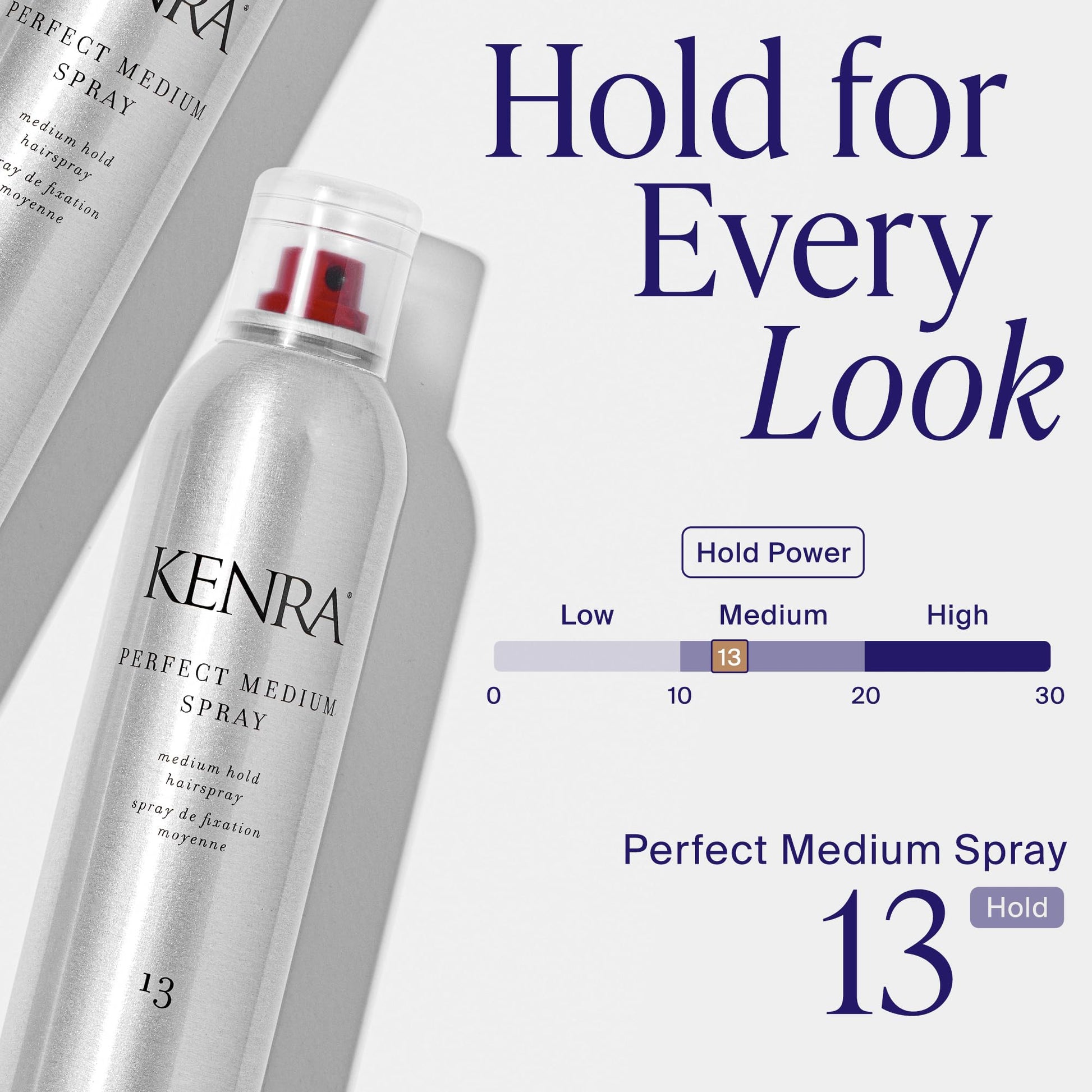 Back label of Kenra Perfect Medium Spray showing directions and ingredients