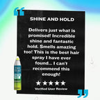 Professional salon grade hairspray by TIGI for mirror like glossy hair textures