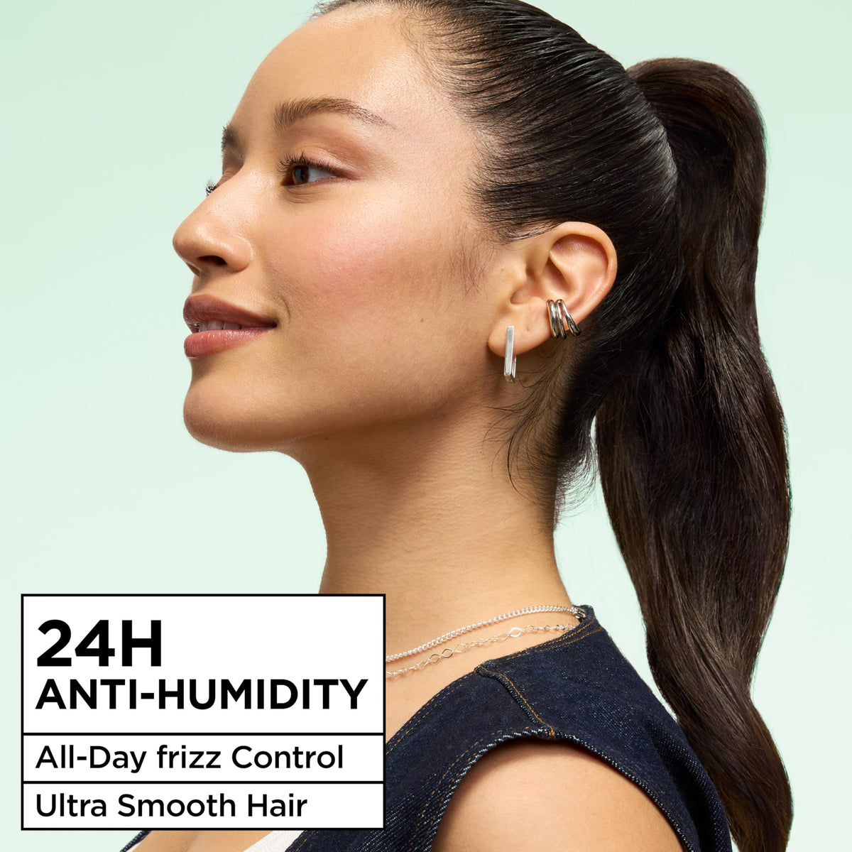 Garnier sleek and shine hairspray containing natural bamboo extract for flexible movement