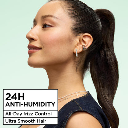 Garnier sleek and shine hairspray containing natural bamboo extract for flexible movement