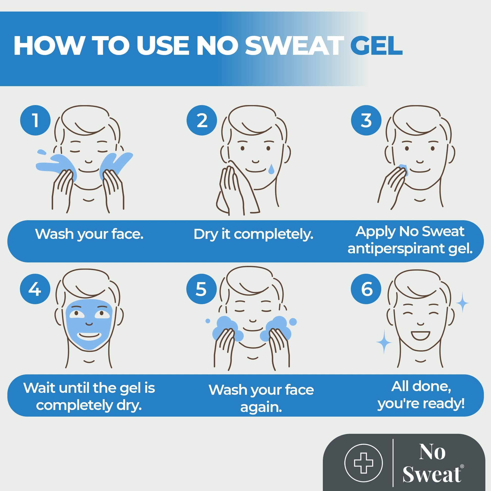 No Sweat Antiperspirant Gel 50 ML texture demonstration