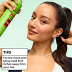 Garnier Fructis hairspray can for smoothing flyaways and securing updos
