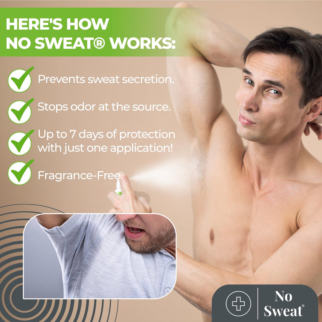 No Sweat Maximum Strength Antiperspirant Spray seven day protection clinical deodorant bottle