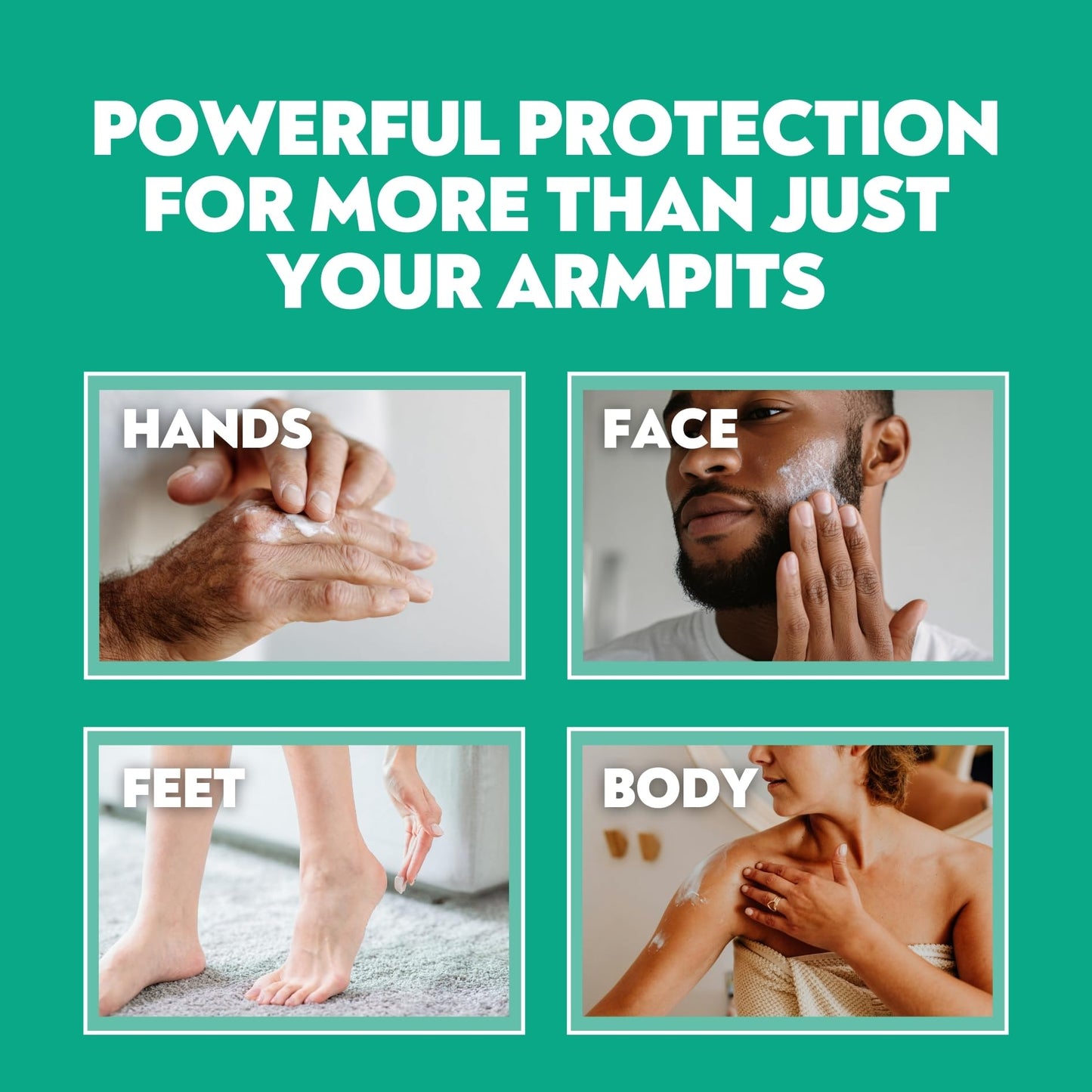 Zerosweat antiperspirant lotion for hands feet and face