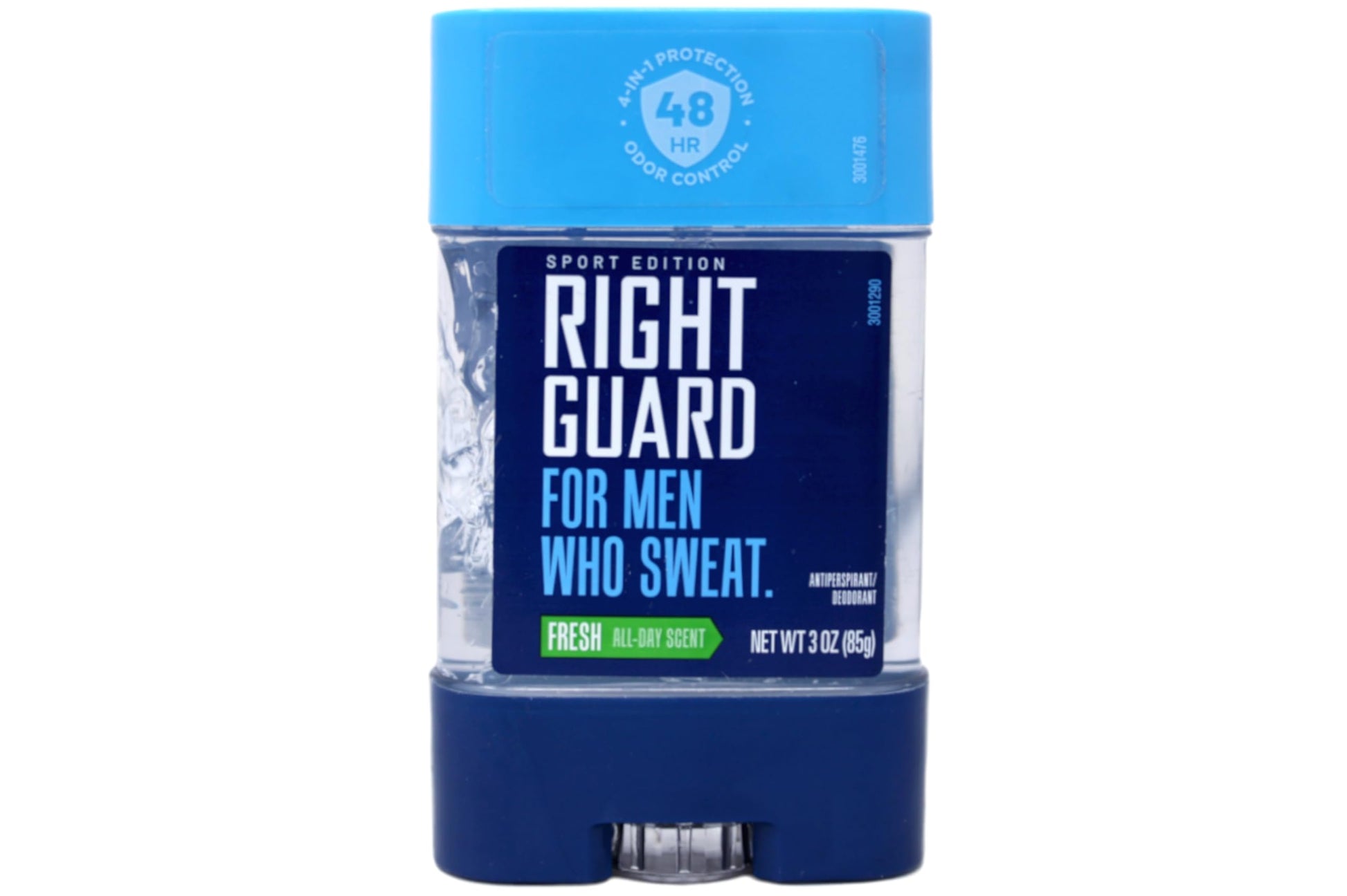 Right Guard Sport clear gel antiperspirant six pack bundle arrangement for active men.