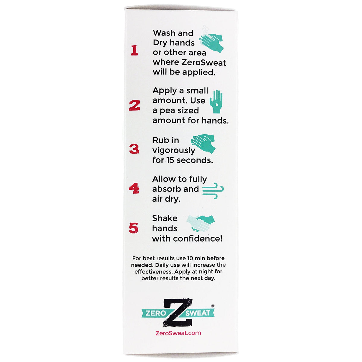 ZeroSweat excessive sweat treatment texture demonstration