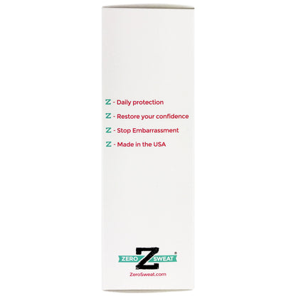 Zerosweat hyperhidrosis treatment packaging details
