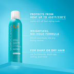 Moroccanoil Perfect Defense aerosol spray nozzle and packaging detail