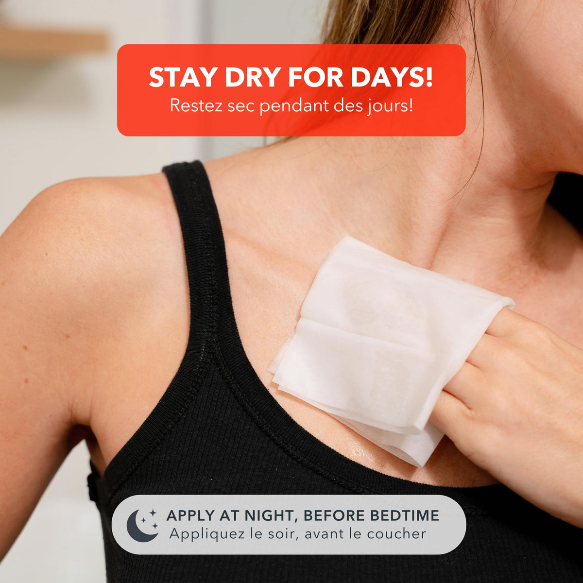 SweatBlock clinical protection body wipes individual packet layout