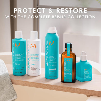 Argan oil infused Moroccanoil thermal barrier spray close up