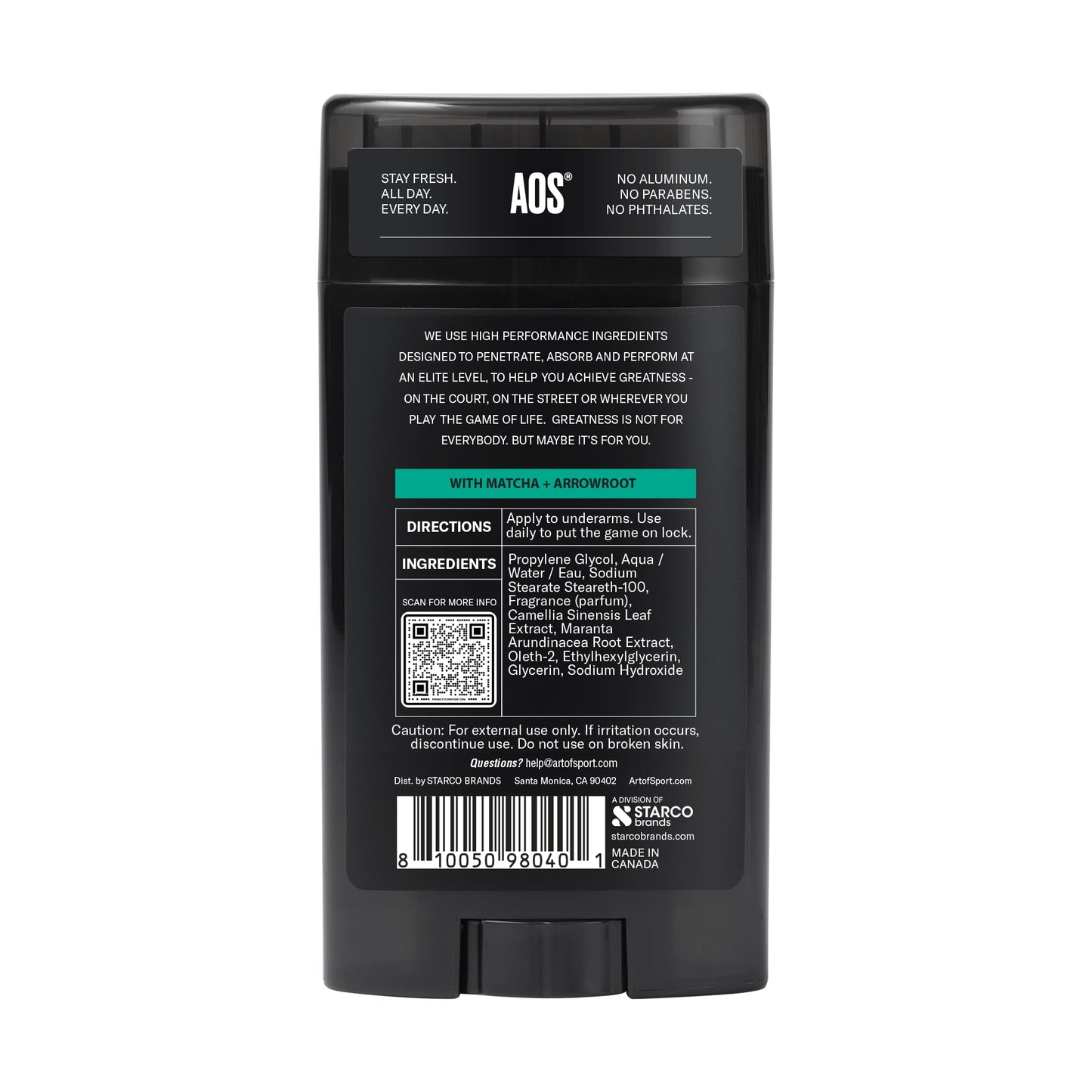 Art of Sport Antiperspirant 2 pack packaging details