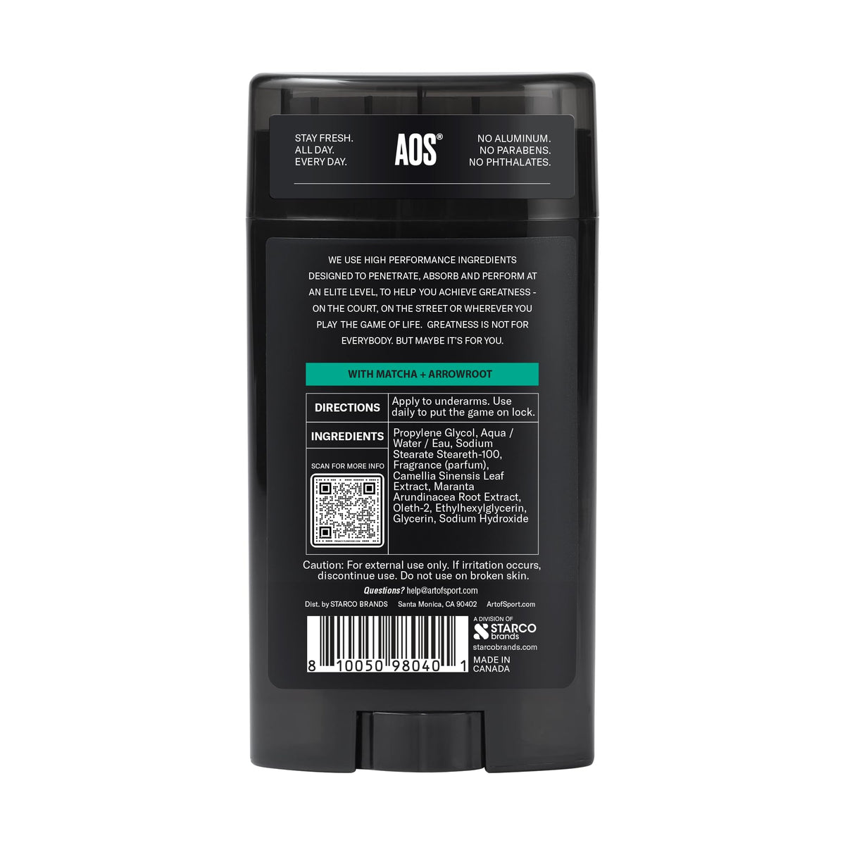 Art of Sport 2-pack solid deodorant sticks side angle