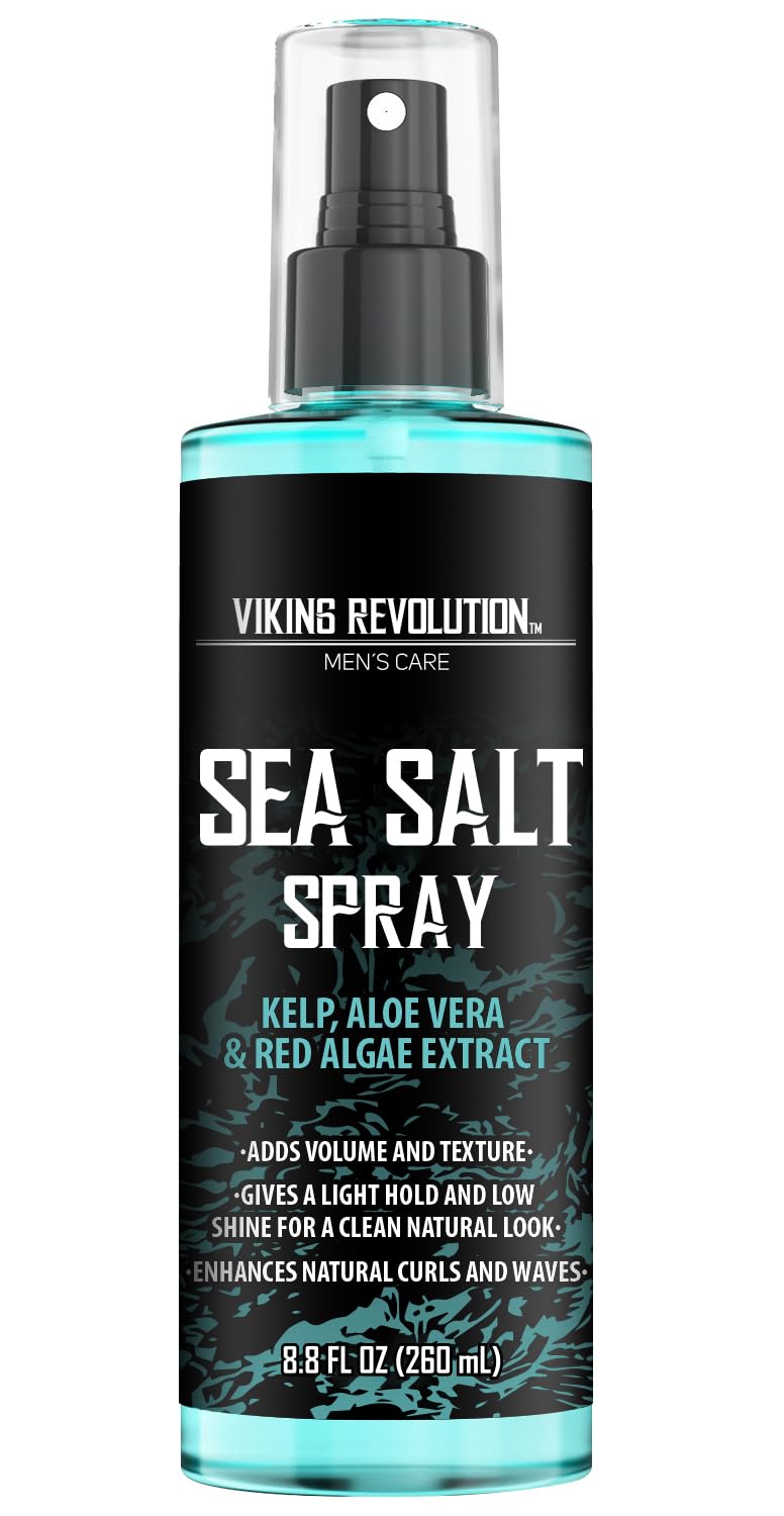 Viking Revolution beach hair spray bottle showing eight point eight fluid ounce size