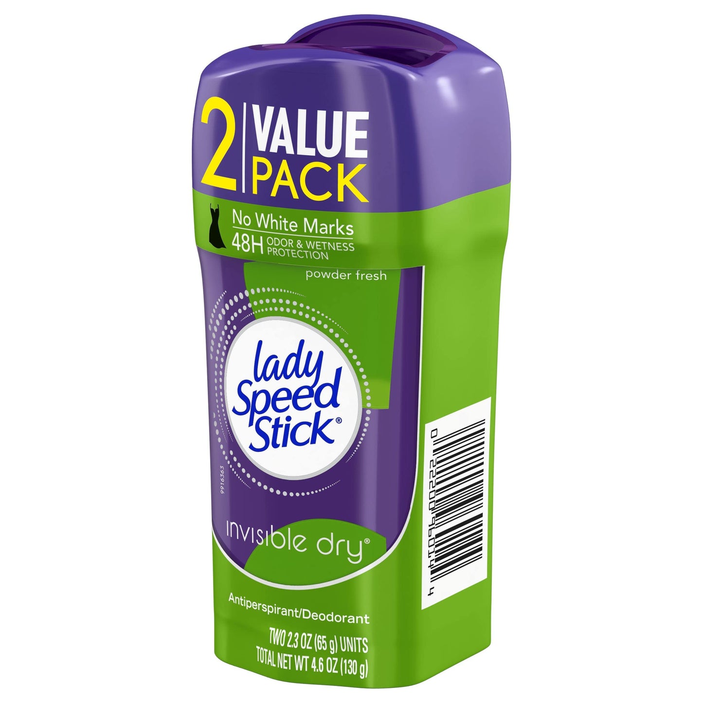 Lady Speed Stick 48 hour protection underarm deodorant stick close up