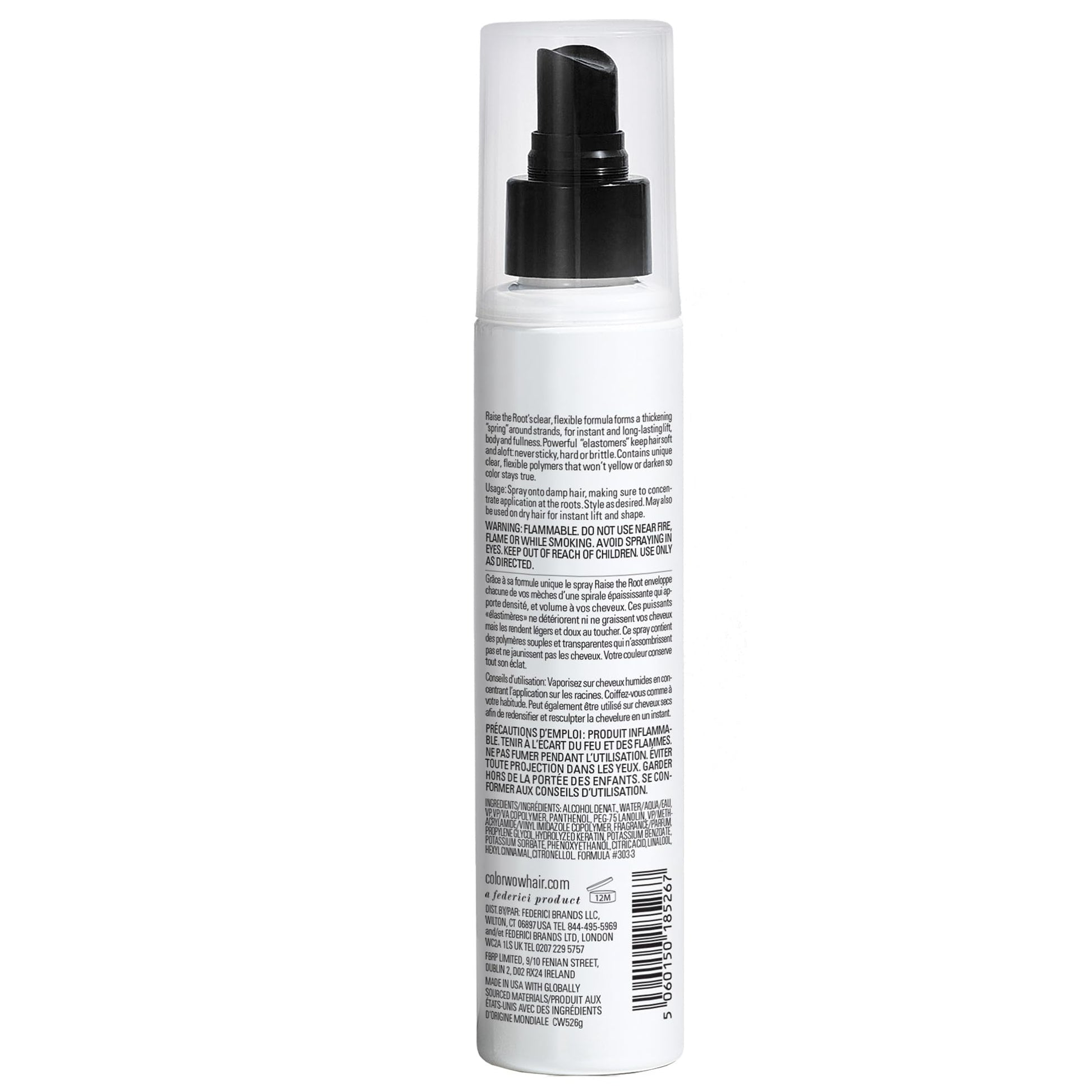 COLOR WOW root lift spray nozzle detailing for targeted hair application