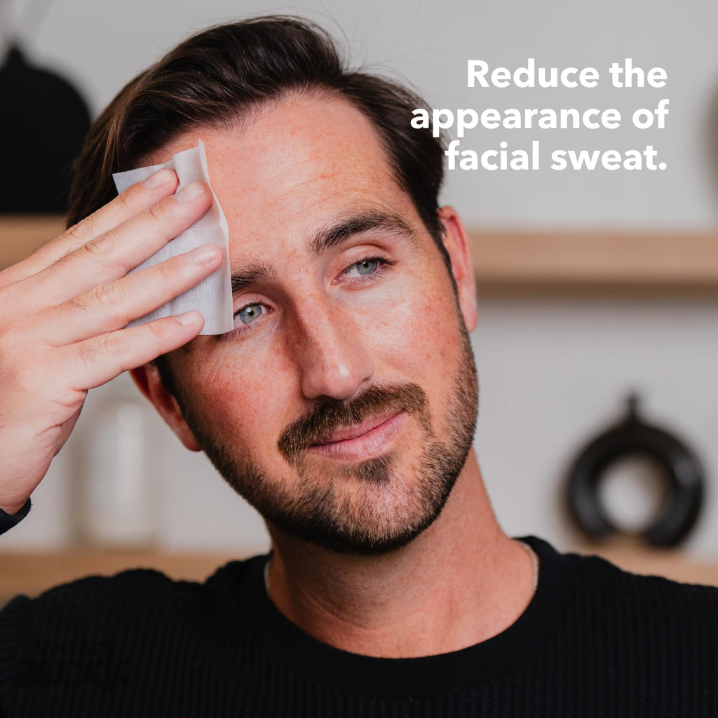 SweatBlock antiperspirant wipes showing key ingredient highlights