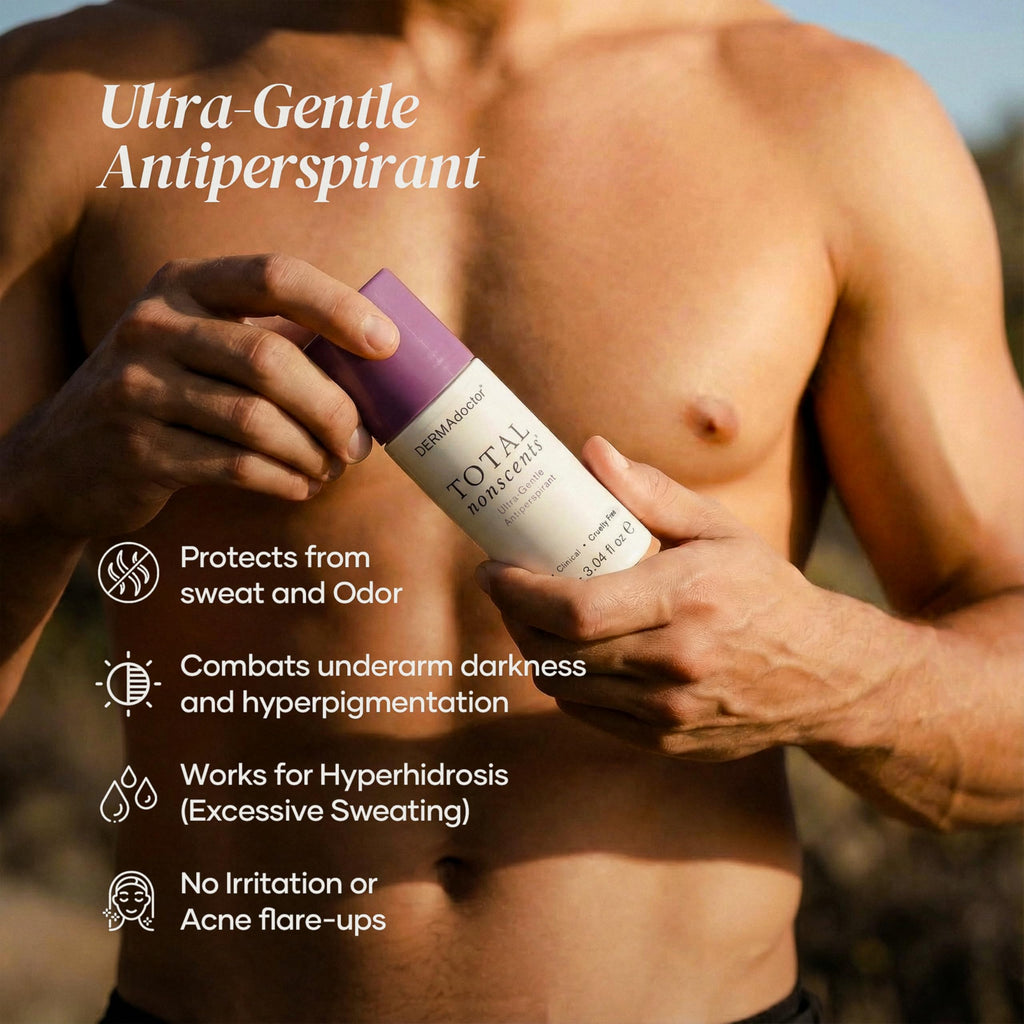 DERMAdoctor Total NonScents Antiperspirant showing purple cap and label details