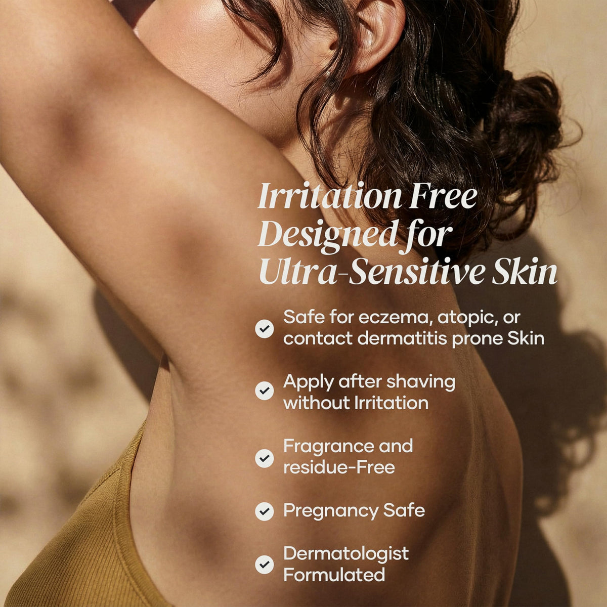 DERMAdoctor sensitive skin roll on antiperspirant side angle view
