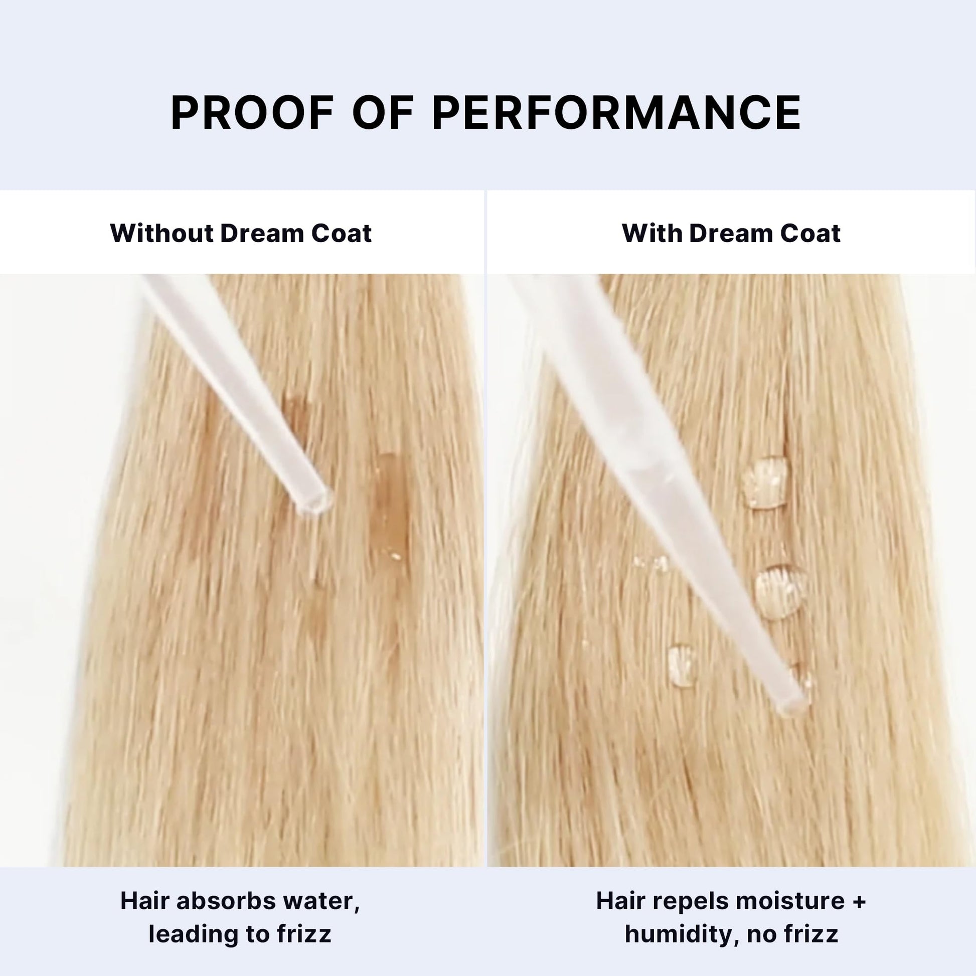 Clear lightweight spray application of Color Wow glass hair treatment