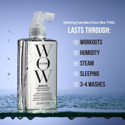 Color Wow Dream Coat heat activated frizz control spray bottle profile