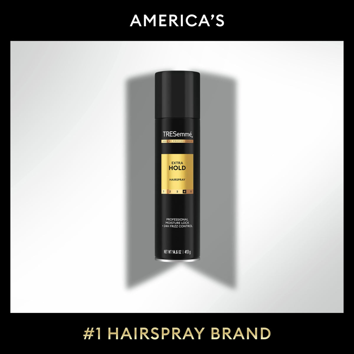 TRESemmÃ© 24 hour frizz control spray for humidity resistant hairstyles.