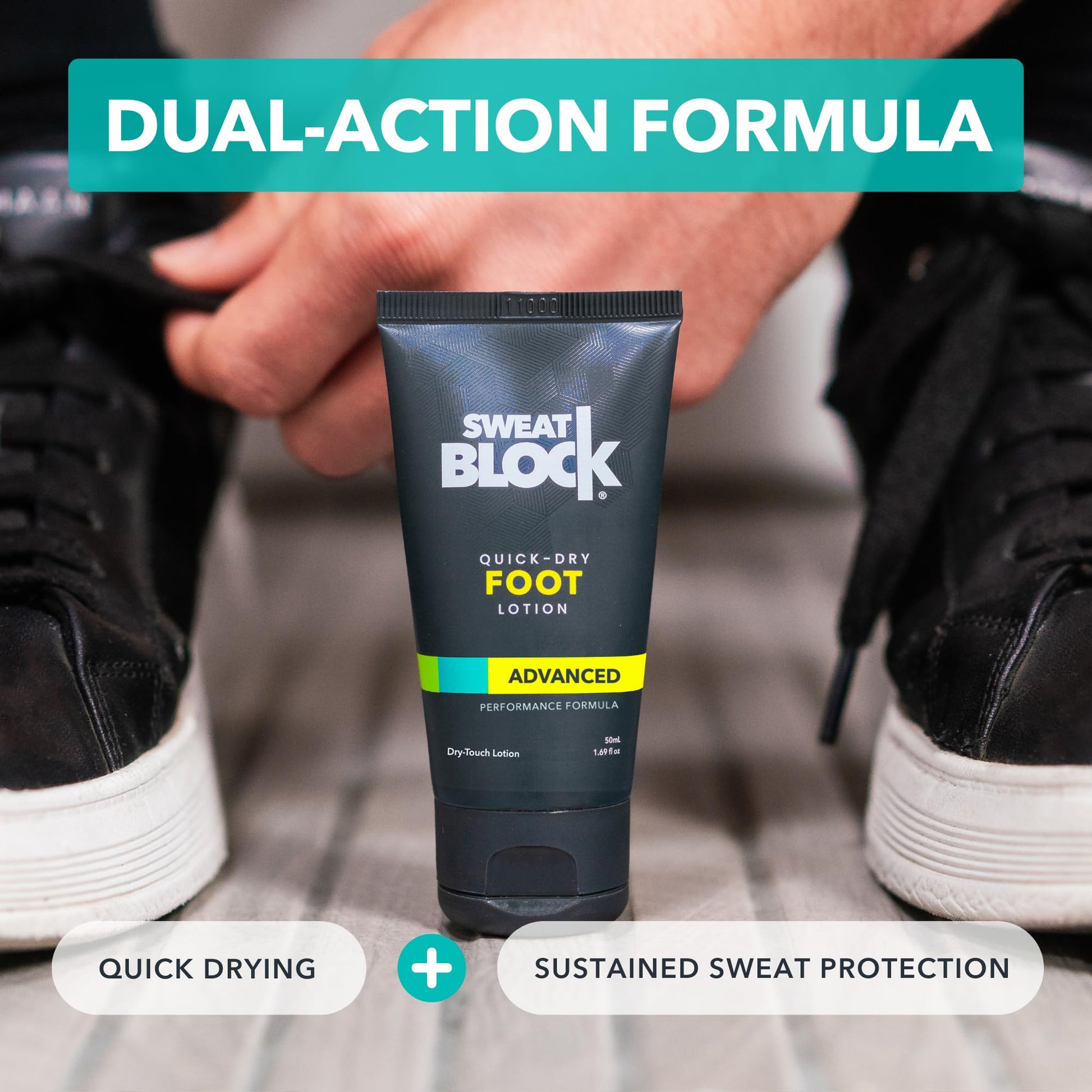 SweatBlock 1.69 fluid ounce travel size foot treatment