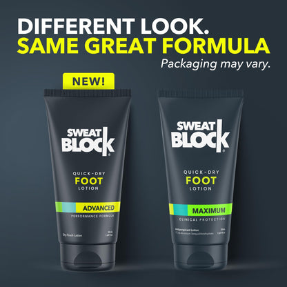 SweatBlock hyperhidrosis aid for comfortable dry feet