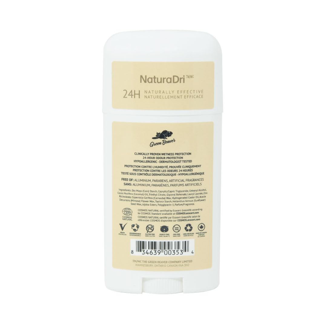 The Green Beaver Company aluminum-free deodorant stick branding