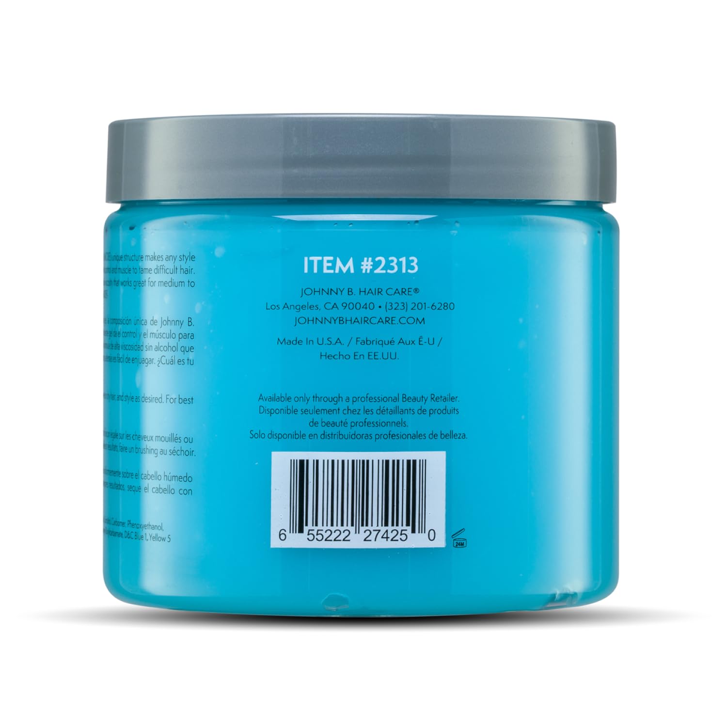 Johnny B Mode medium hold styling gel thick blue formula texture