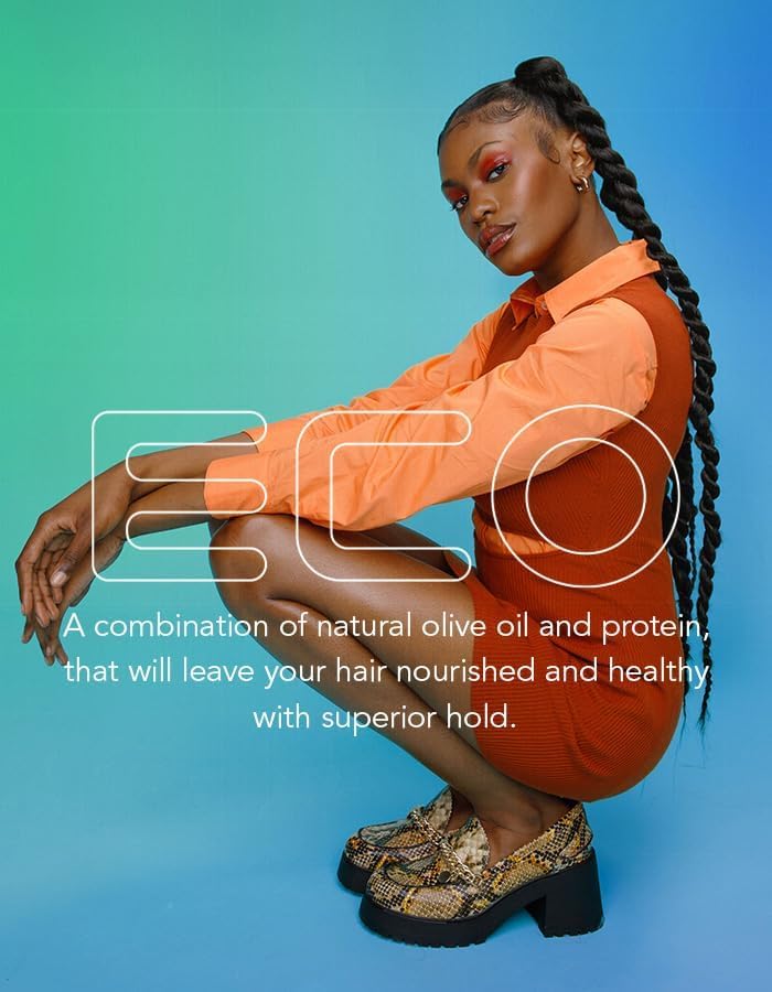 Eco Style professional salon quality green hair gel for men and women
