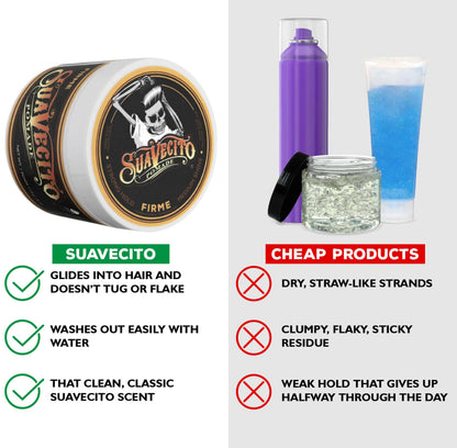 Suavecito water soluble pomade top lid packaging design