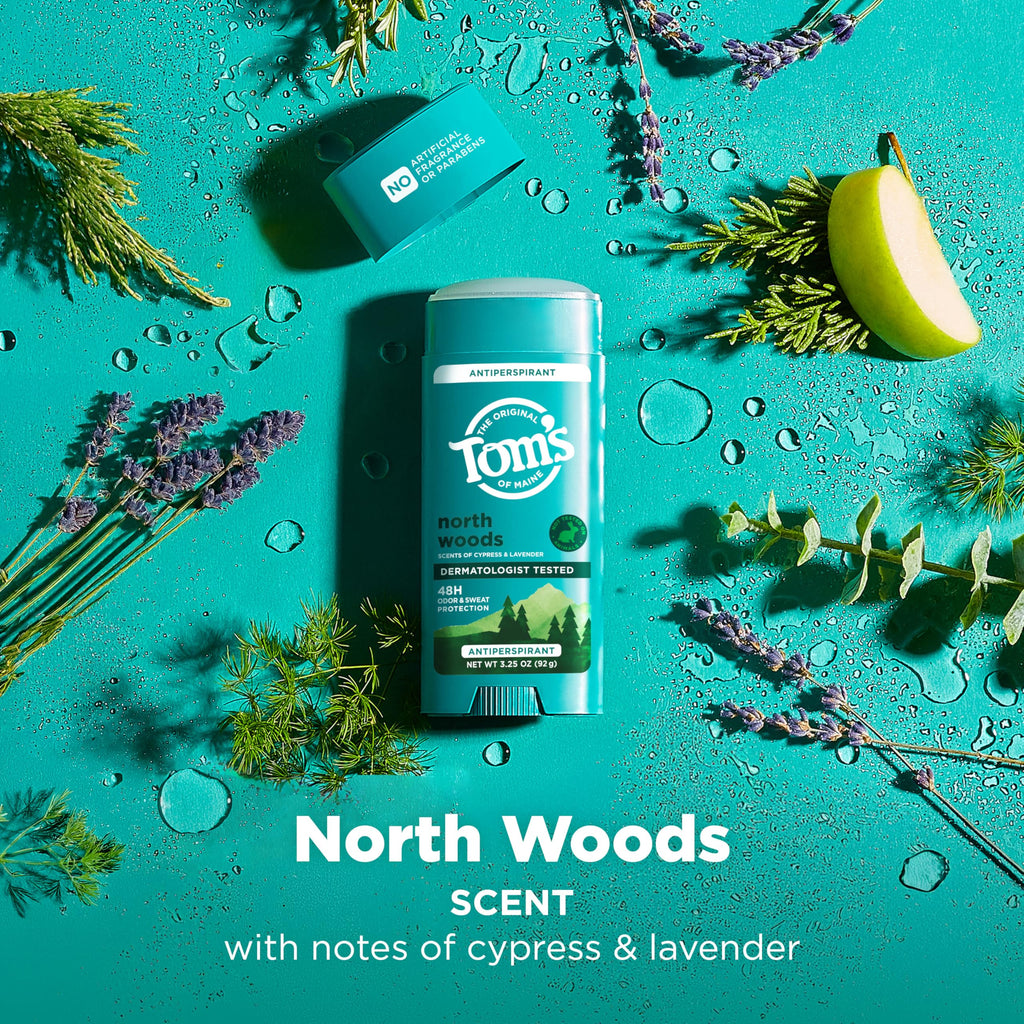 Tom's of Maine North Woods Antiperspirant side profile view