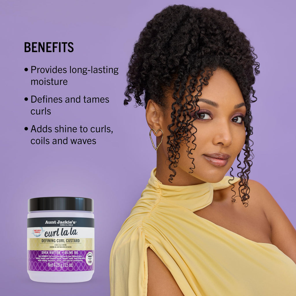Aunt Jackie's Curl La La 15 Ounce jar styling cream for natural curls and coils
