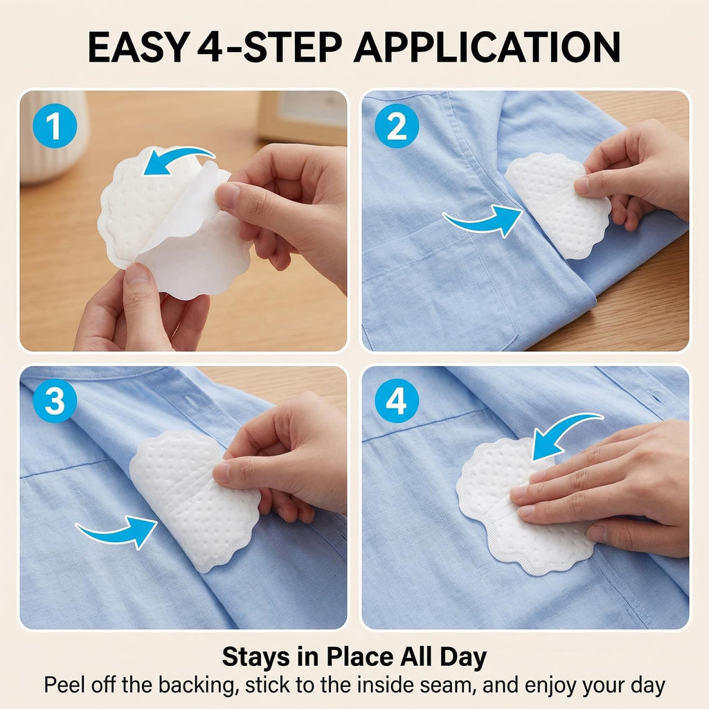 Unwrapped single use sweat pad for men and women