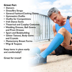 Sweat resistant body adhesive bottle side profile