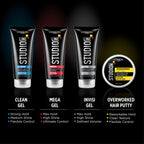 L'Oreal Paris clean hold hair gel back view instructions