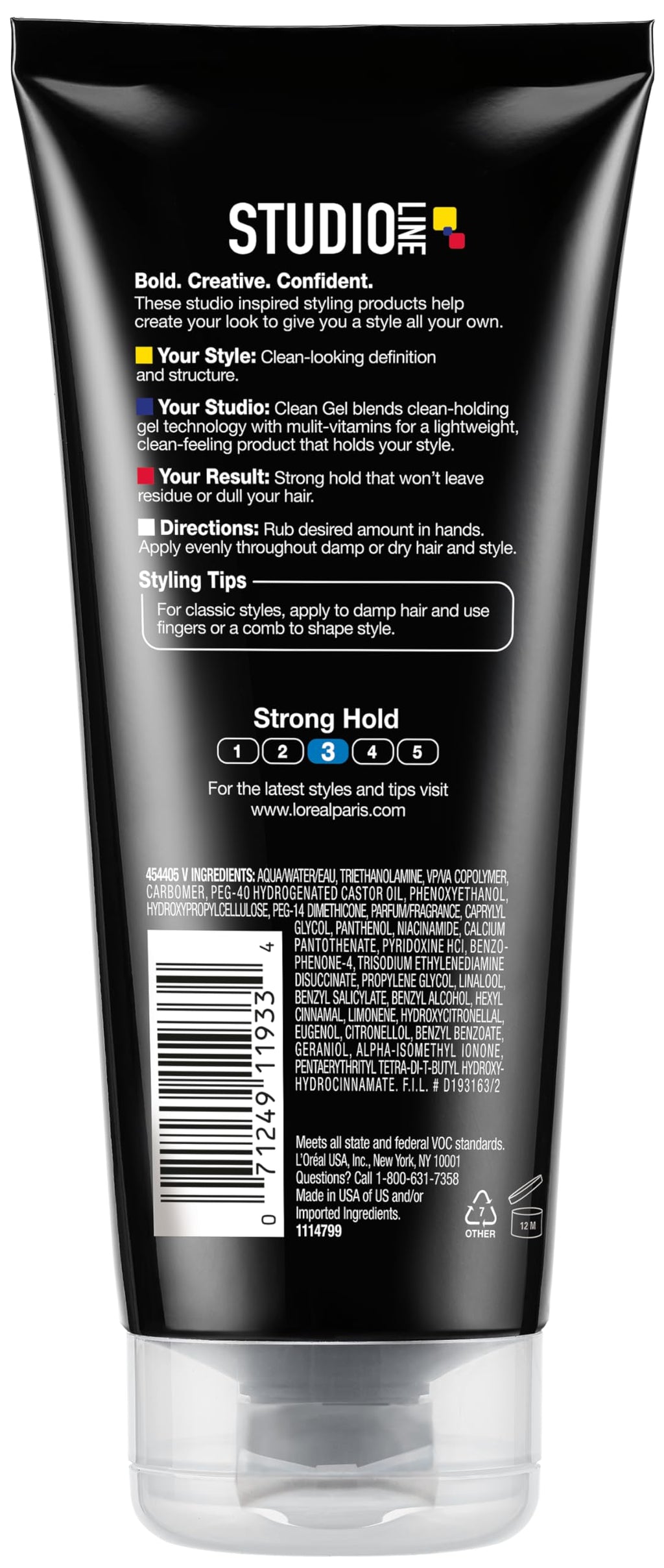 L'Oreal Paris Studio Line Clean Gel lifestyle styling application