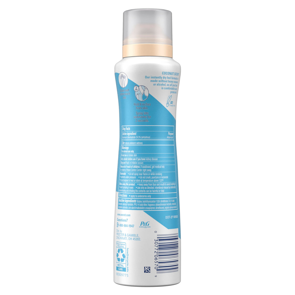 Lifestyle arrangement of Secret dry spray cans highlighting USA import authenticity