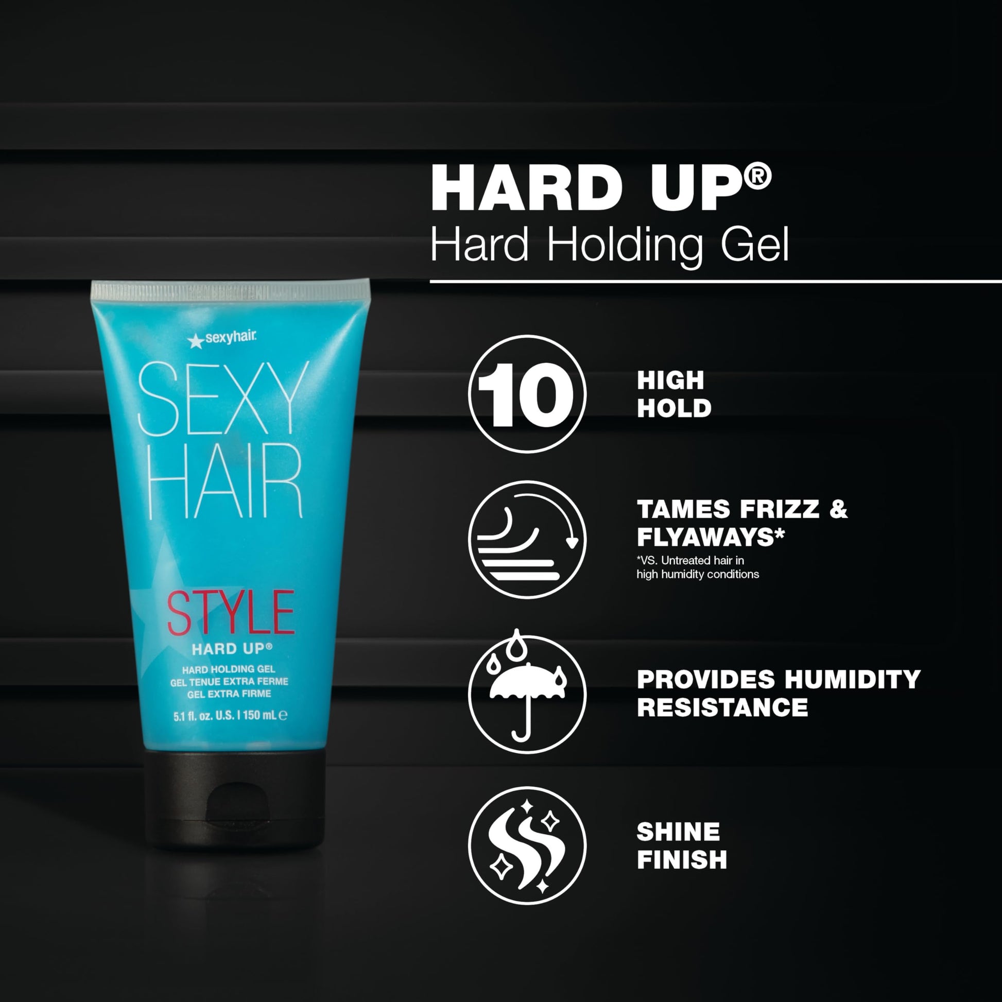 SexyHair Hard Up forty-eight-hour humidity resistance hair gel tube