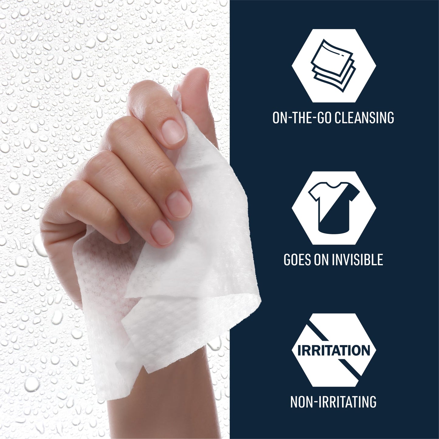 Certain Dri wipes packaging showing 72 hour protection label